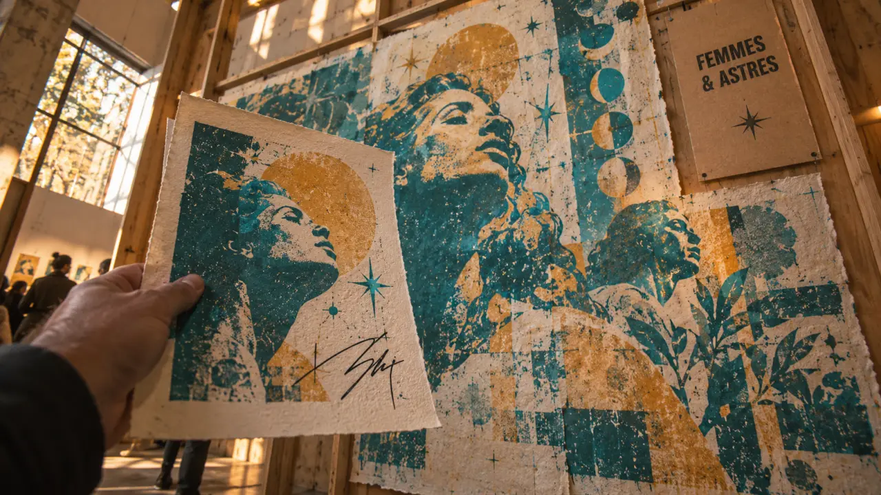 Grafam expose ses œuvres colorées et féministes à l'espace Simone Iff